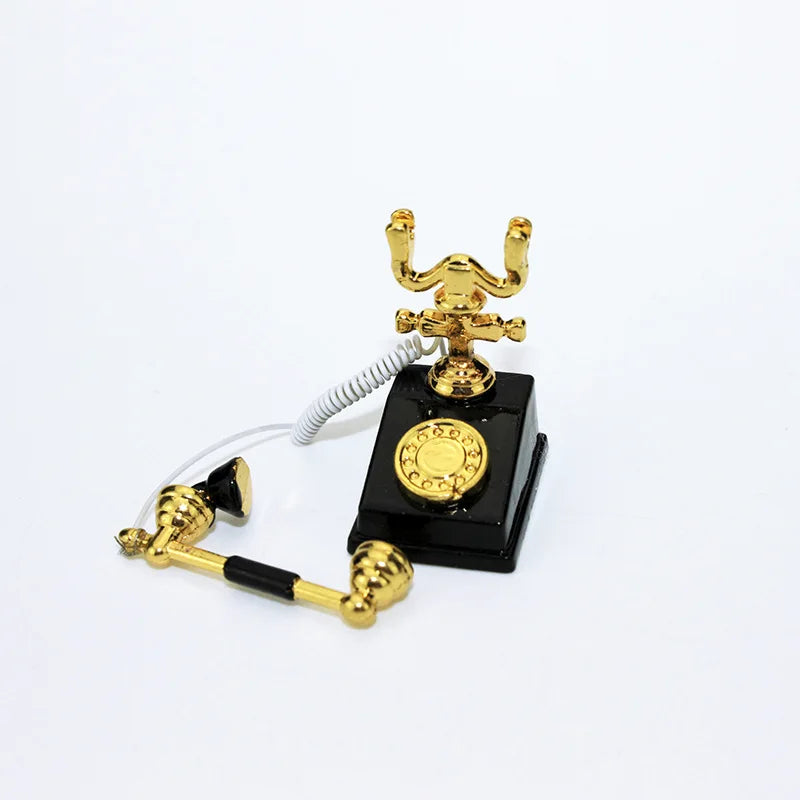 ZAKKA Miniaturas Estudio Estantería Decoración Hogar Lindo Gato de Dibujos Animados Retro Escritorio Gramófono Adorno Artesanía Accesorios Casa de Muñecas Juguete Regalo