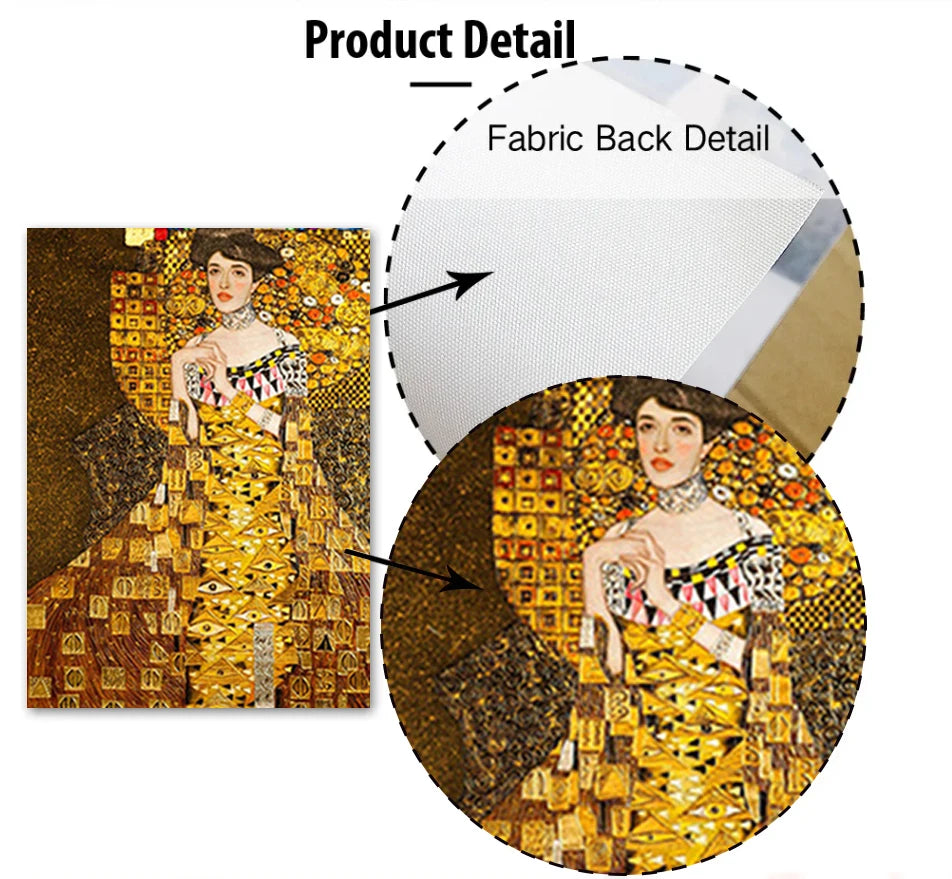 Arte de pared abstracto clásico Gustav Klimt El beso Pintura al óleo Impresión en lienzo HD Póster Decoración para el hogar Sala de estar Dormitorio