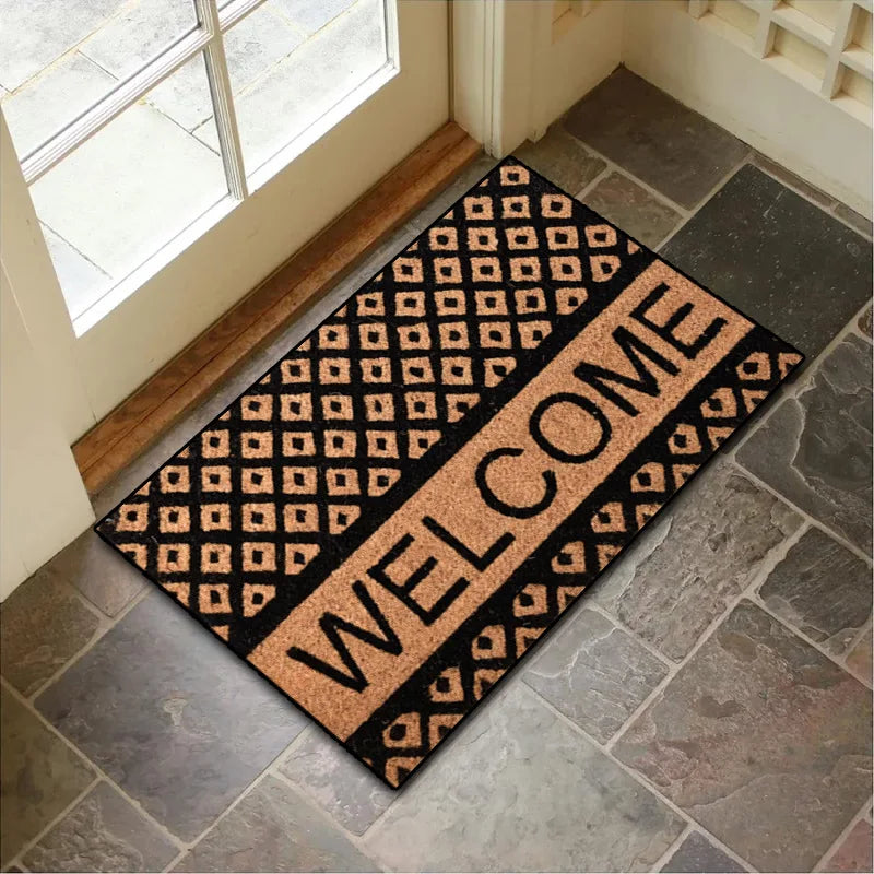 VIKAMA Alfombrilla de terciopelo de cristal para suelo, con vetas de madera de piedra, para entrada, felpudo antideslizante, alfombra pequeña de decoración para el hogar de 40x60cm