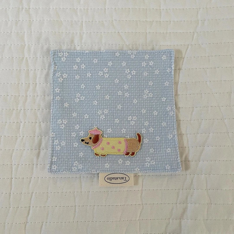 New Stripe Series Multicolor Korean Cotton Coaster Square Fresh Table Cloth Heat Insulation Mat Coffee Cup Placemat Table Decor