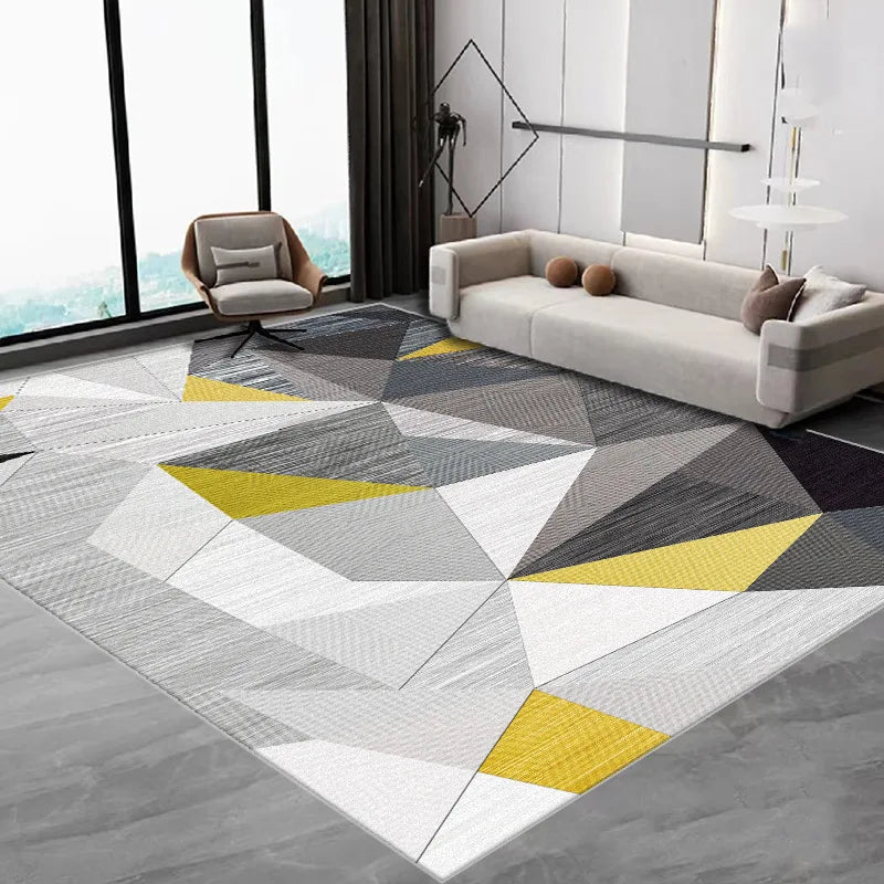 VIKAMA Nordic Simple Alfombra Sala de estar Mesa de centro Franela Alfombra grande Antideslizante Dormitorio Mesita de noche Alfombrilla Decoración del hogar