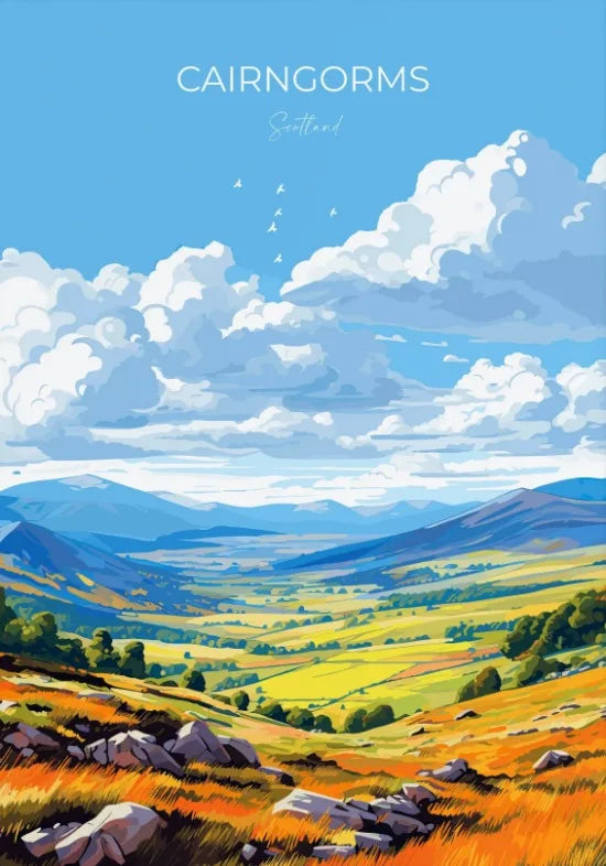Escocia Tierras Altas St Andrews Edimburgo Glencoe Póster de Viaje Escocia Paisaje Estético Decoración de Pared Impresiones en Lienzo Regalo de Viaje