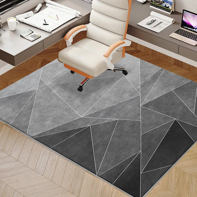 Tapis géométrique VIKAMA, chaise d'ordinateur de bureau, chaise de jeu, tapis antidérapant, tapis de pied rectangulaire en velours de cristal pour chambre.