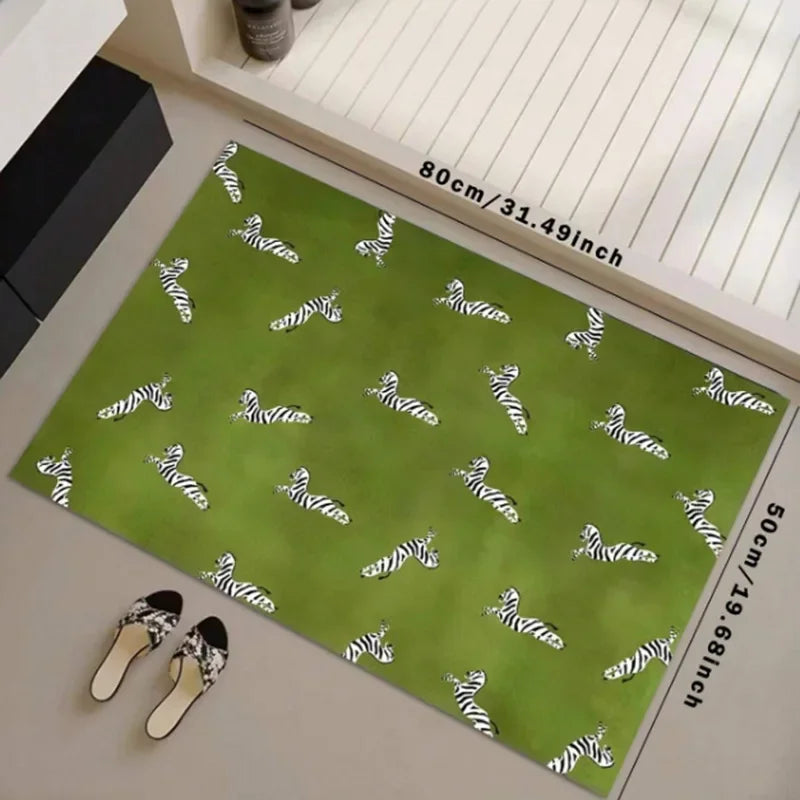 Alfombra minimalista de línea VIKAMA, felpudo para recibidor, alfombrilla para puerta de cocina y baño, resistente a las manchas y fácil de limpiar, decoración del hogar