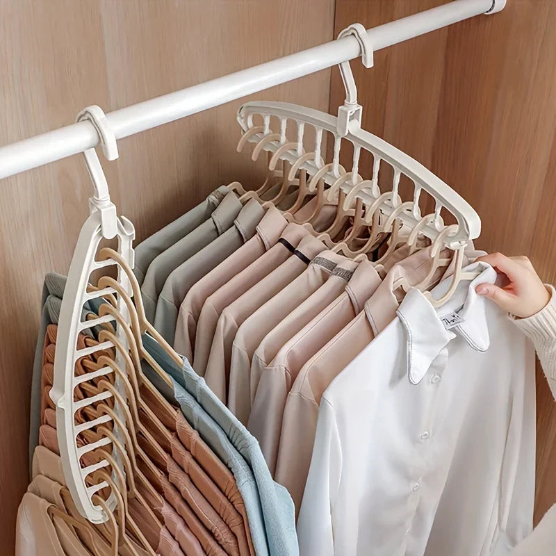 ¡1 Percha multiorificio que ahorra espacio! Plegable para el hogar/dormitorio/viajes – Apta para pantalones/camisas/faldas