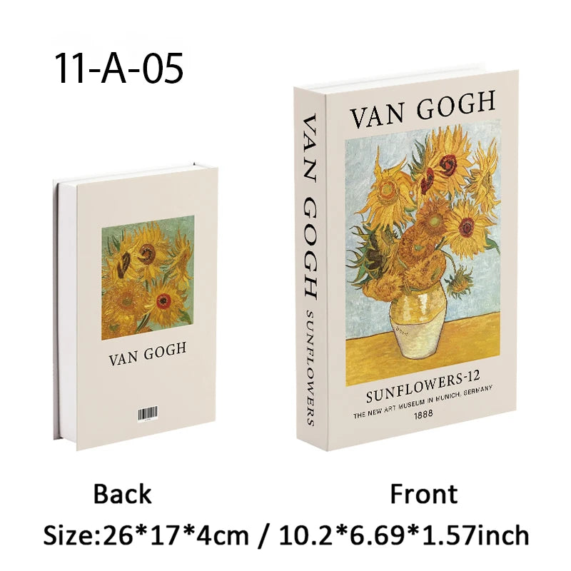 Monet Luxury Fake Books Interior Decoration Open Decorative Books Storage Box Bauhaus Boho Ornaments Coffee Table Shelf Decor