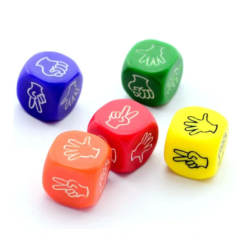 5 unidades/lote Dados Mora Diseño Creativo 2*2 cm Juego de Adivinar con los Dedos KTV Bar Juego Material de Resina Verde
