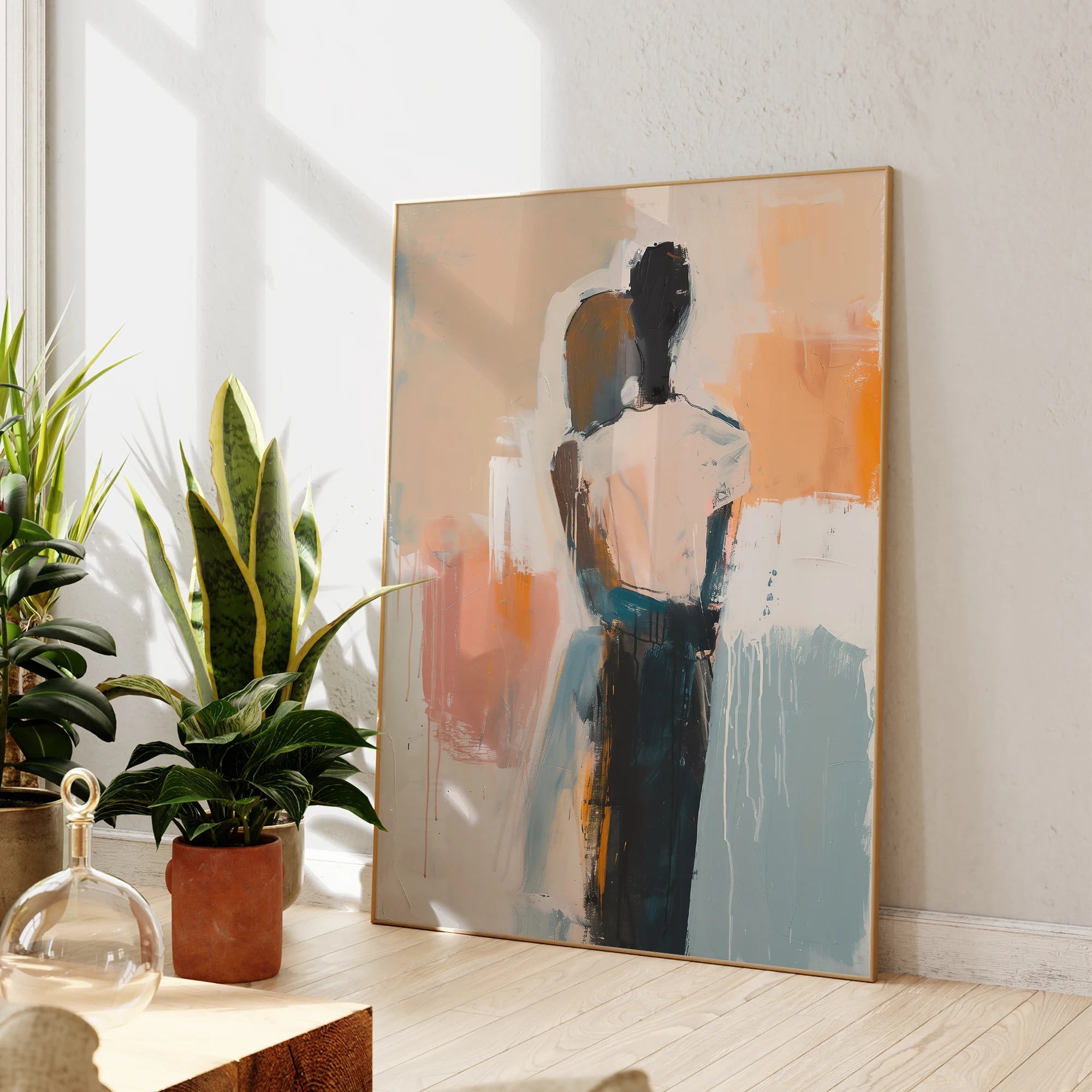 Modern Abstract Contemplation In Color Painting Art Canvas Print Poster Picture For Living Room Bedroom Wall Art Home Decor