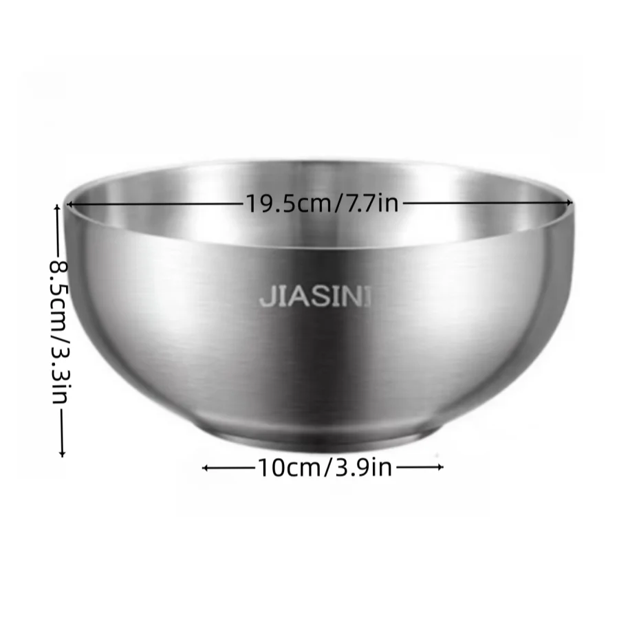 Cuenco de Fideos de Acero Inoxidable para el Hogar, Tazón de Sopa Instantánea de Aspecto Atractivo, Estilo Coreano, Grande para Arroz y Ensalada
