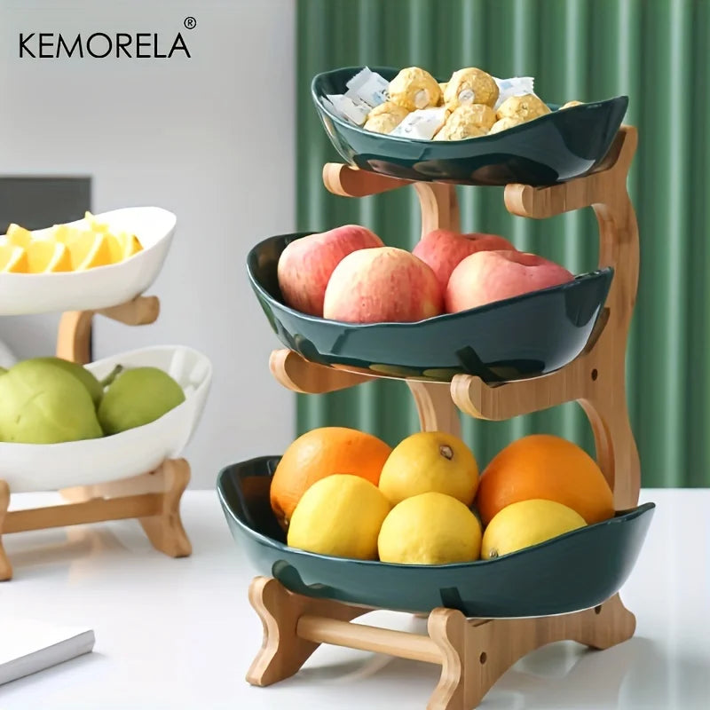 Plato de fruta de 2/3 capas, para el hogar, sala de estar, plato de plástico para aperitivos, frutero creativo moderno, plato de dulces, soporte para tartas, ensaladera