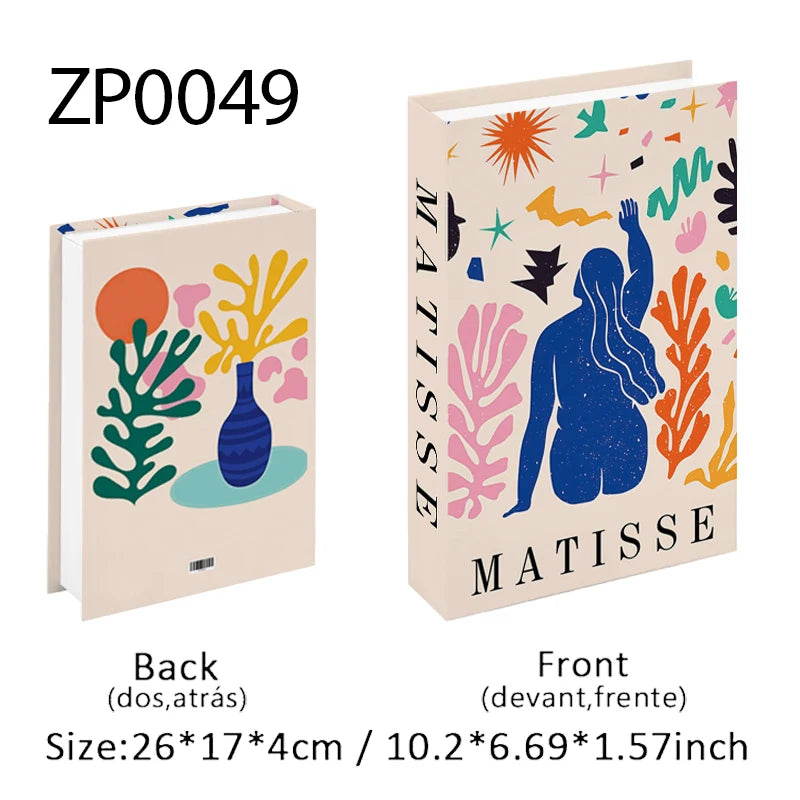Bauhaus Decorative Books Open Luxury Fake Book Storage Box Home Decor Matisse Boho Monet Coffee Table Shelf Interior Decoration