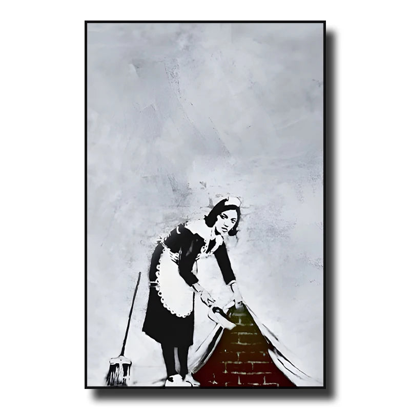 Banksy Street Graffiti Decorative Canvas Painting Girl with Balloon Art Poster Abstract Figure Mural Room Wall Decoration Prints