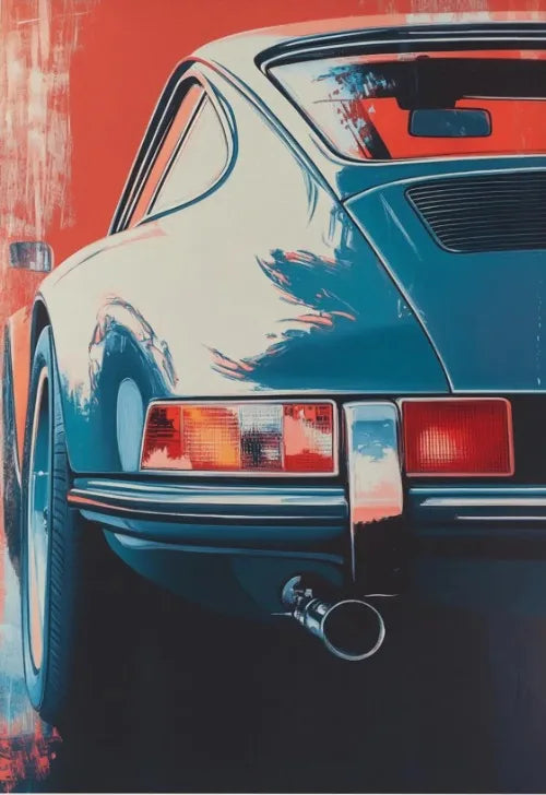 Retro Muscle Car 70s Auto Poster Classic German Car Poster Vintage Wall Art Unique Room Decoration Canvas Painting for Home Room