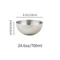 17-25cm Stainless Steel Gold And Silver Salad Bowl Rice Noodles Lamian Noodles Bowl Kitchen Tableware Food Container