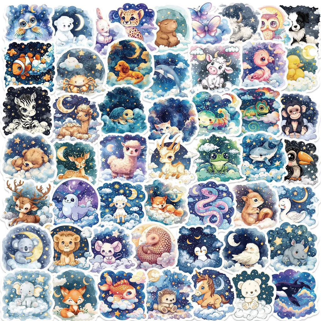 50/100PCS Autocollants Animaux de Dessins Animés Fantastiques Graffiti Décoratifs pour Guitare Ordinateur Portable Bagages DIY Autocollants Étanche