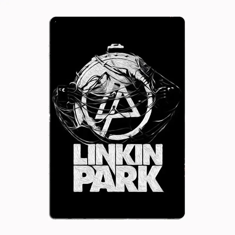 Linkin P-Park Tin Sign Plates by MusicCharmDecor - Retro Metal Posters with Iconic Lyrics & Stage Art, Stylish Design