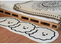 Simple Cartoon Imitation Cashmere Carpet Living Room Bedroom Bedside Warm Floor Mat Non-slip Washable Quick Drying Carpet