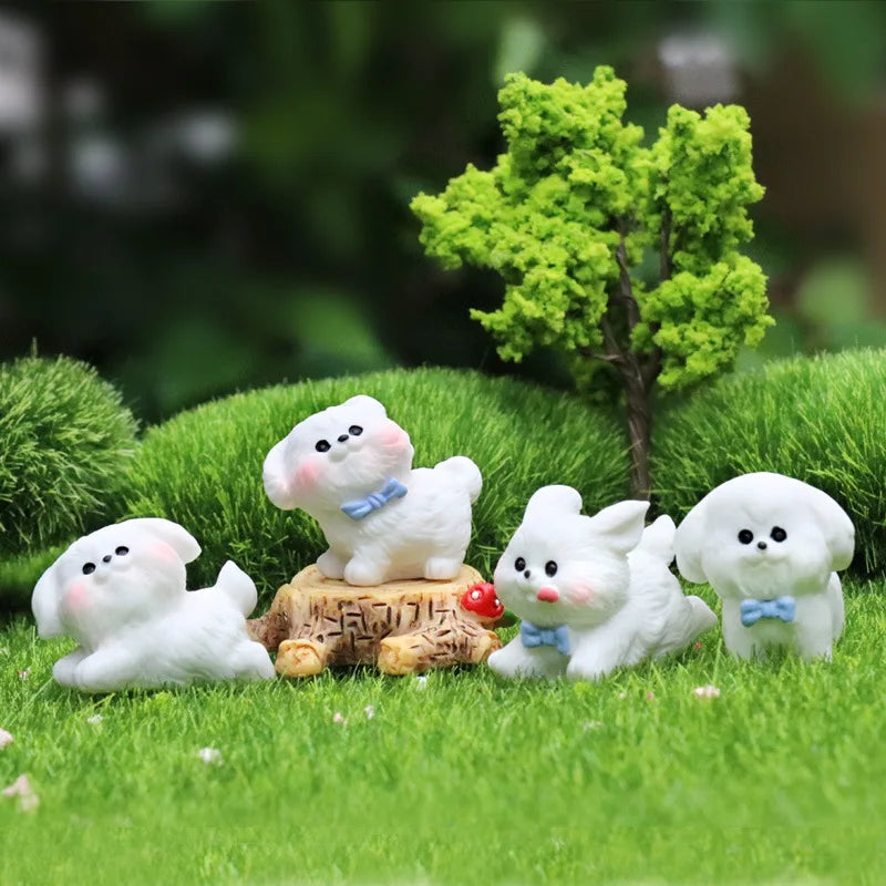 5-10 figurines miniatures de chiens mignons, ornements de micro-paysage pour décorations de maison, chiot kawaii, décor de voiture, de bureau, accessoires de chambre