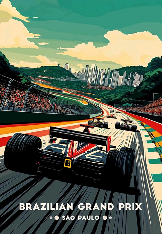 Iconic Formula 1 Racing Grand Prix Poster F1 Super Cars Aesthetic Wall Decor Racing Car Fans Home Room Wall Art Canvas Painting