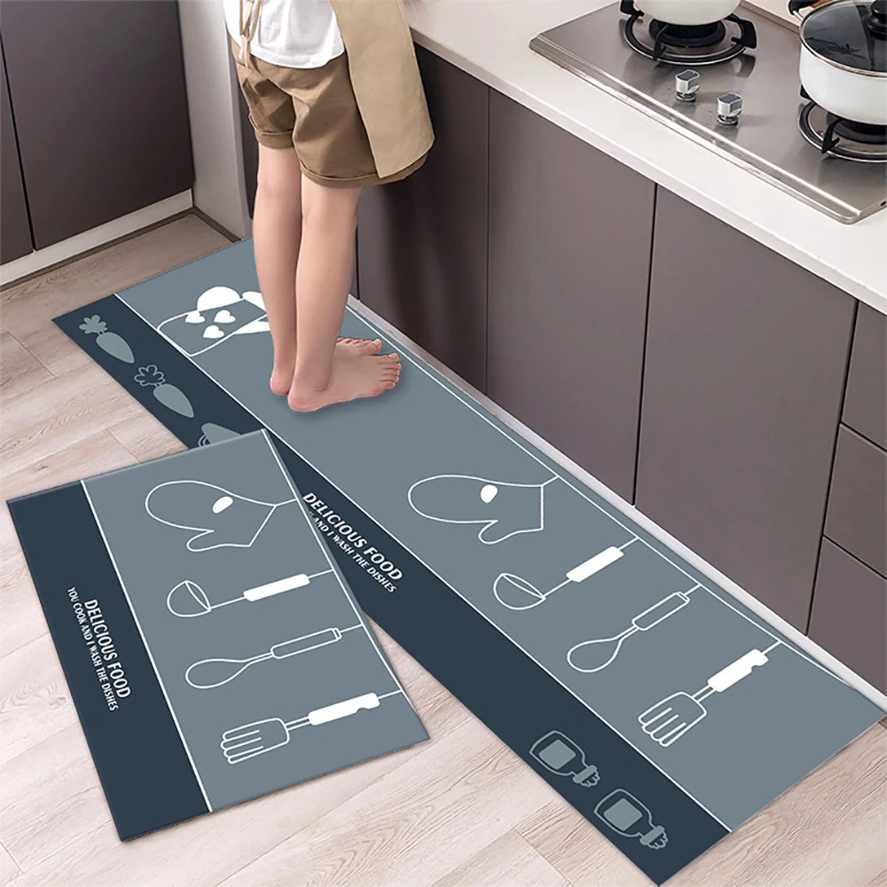 Alfombra de suelo de cocina VIKAMA, alfombra de entrada para sala de estar y dormitorio, decoración del hogar, alfombra larga pequeña para pasillo de lavadero