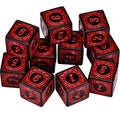Juego de dados acrílicos de 10 piezas/juego, dados D6 con patrón tallado, dados de poliedro de 6 caras para juegos de rol, Dungeons and Dragons, juego de mesa