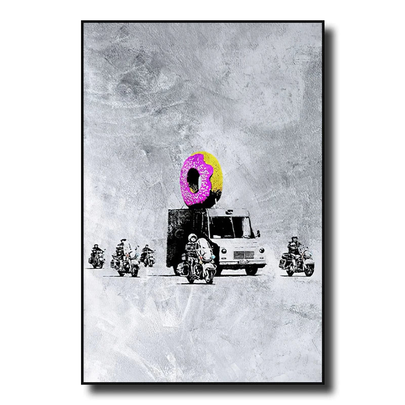 Banksy Street Graffiti Decorative Canvas Painting Girl with Balloon Art Poster Abstract Figure Mural Room Wall Decoration Prints