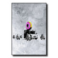 Banksy Street Graffiti Decorative Canvas Painting Girl with Balloon Art Poster Abstract Figure Mural Room Wall Decoration Prints