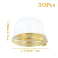 50 cajas transparentes para tartas, recipientes transparentes para magdalenas, cúpulas para repostería, cajas de embalaje, suministros para fiestas de boda, regalos, decoración