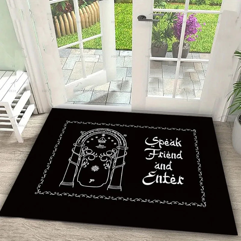 Tapis logo Fender - Tapis de guitare noir et blanc pour la décoration de salle de musique Paillasson pour musicien Tapis d'entrée de studio à domicile Facile à nettoyer Tendance