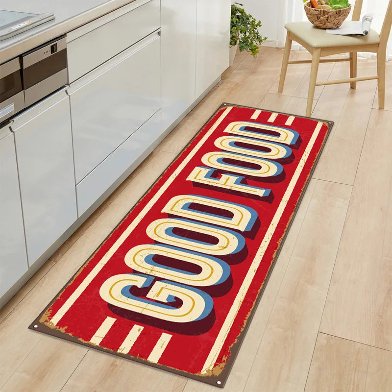 VIKAMA 1/2PCS Juego de alfombrillas de cocina modernas y sencillas, tira larga, absorbente de aceite, alfombrilla de pie, alfombrilla para puerta de baño doméstico