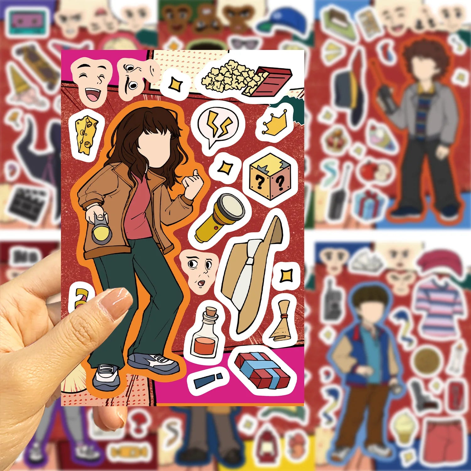 8/16/24PCS American TV Series 5 Cartoon DIY Decoration Phone Notebook Stationery Waterproof Stickers