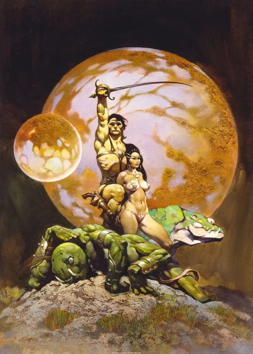 Classic Vintage Wall Art, Frank Frazetta Wall Art, HD Canvas Printed Poster, Home Living Room Bedroom Decor Wall Painting