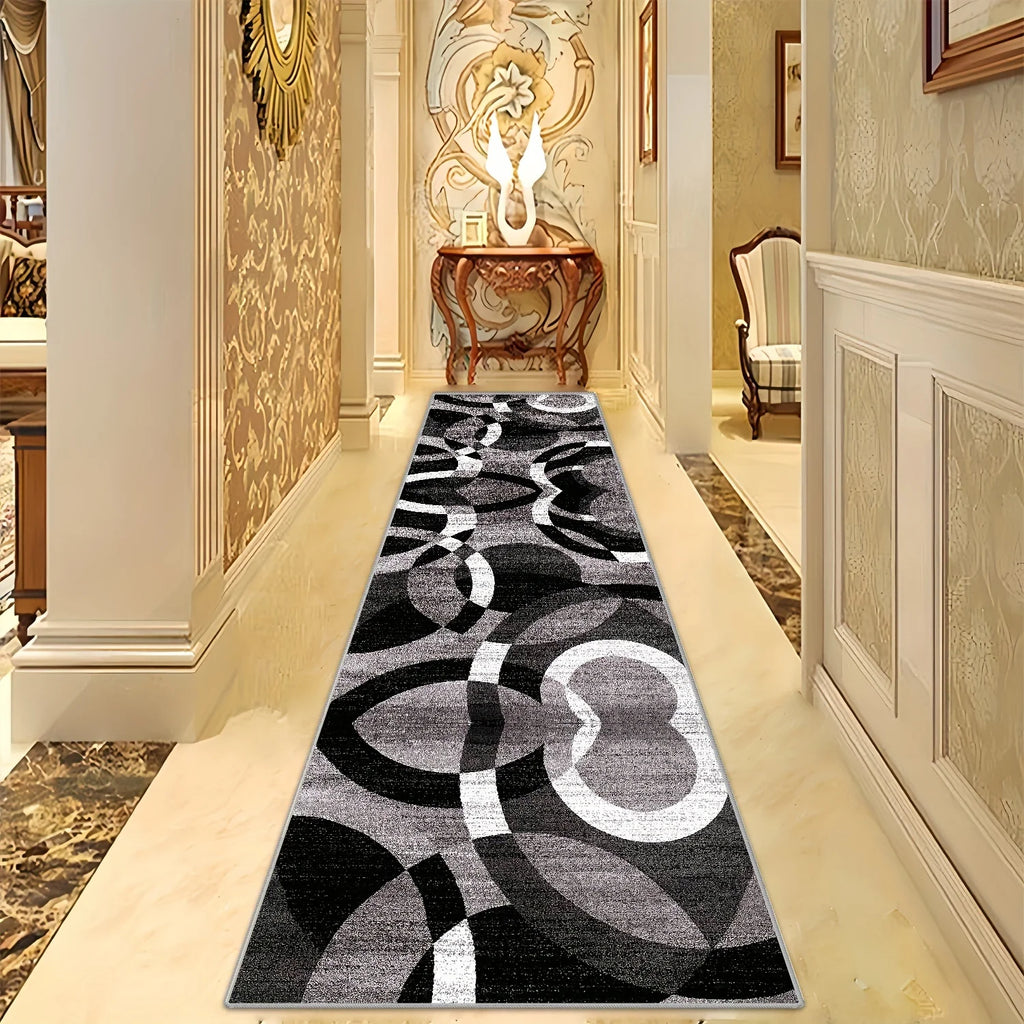 Alfombra moderna minimalista VIKAMA, duradera y antideslizante, alfombra larga para pasillos, alfombra de cabecera para dormitorios, decoración del hogar