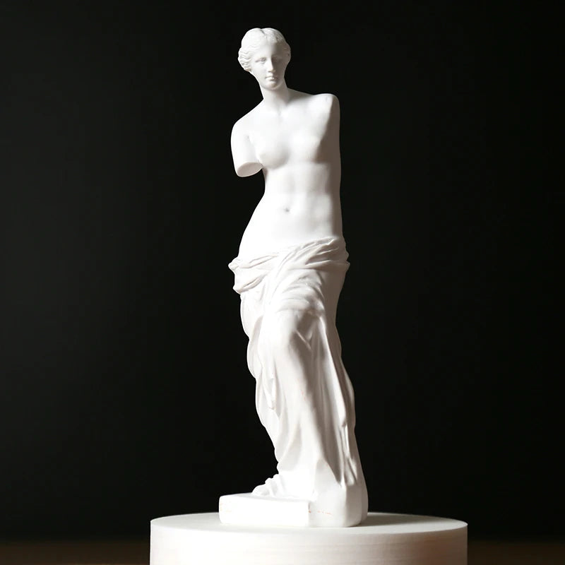 Vénus au bras cassé Statue Œuvre d'art Esquisse Plâtre Décorations de salle d'art Sculpture Style nordique Vénus blanche Beauté et Amour Vénus