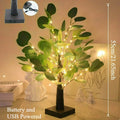 Luces LED para árbol de eucalipto artificial, con batería y USB, para decoración de habitaciones, fiestas, lámpara de Navidad, regalo de Acción de Gracias