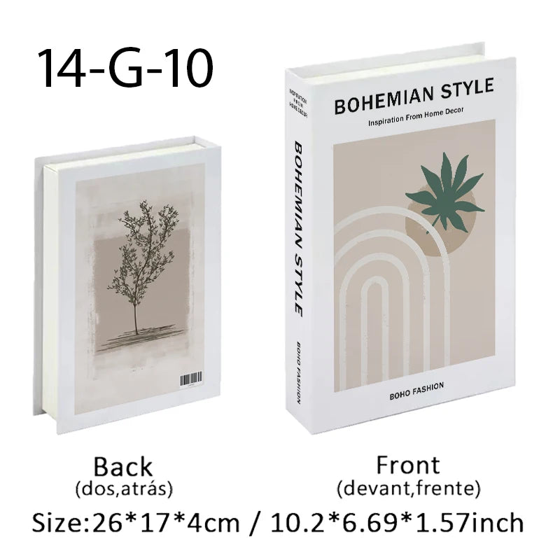 Gothic Interior Decoration Decorative Books Open Luxury Fake Book Storage Box Home Decor Boho Monet Coffee Table Shelf Ornaments
