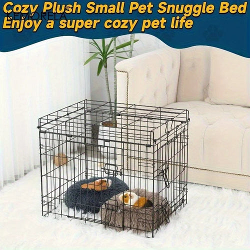 1 NIDO PARA MASCOTAS DE PELUCHE ULTRA SUAVE, CAMA CÓMODA Y CÁLIDA PARA HÁMSTER, BASE ANTIDESLIZANTE, RELLENO AISLANTE PARA COBAYAS Y OTROS ANIMALES PEQUEÑOS