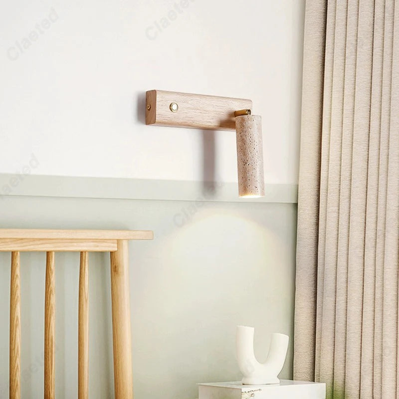 Nouvelle Applique Murale LED Jaune Pierre de Grotte avec Interrupteur Angle Réglable Lampes d'Éclairage Décoratif pour Maison Salon Chambre Chevet