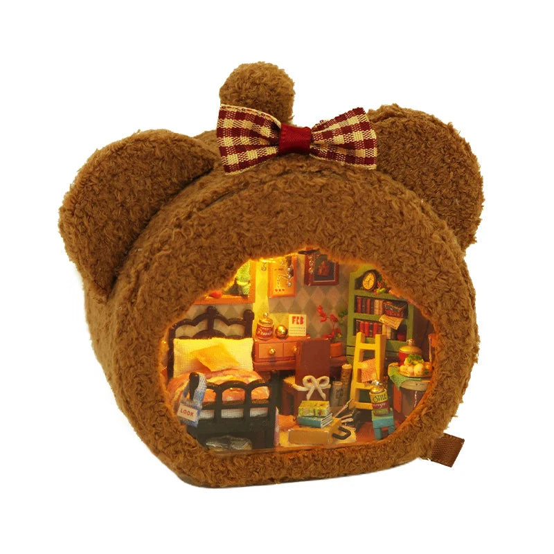 1 pièce, Maison de poupée en bois à assembler soi-même, Kit de maquette à monter, Puzzle 3D, Cadeaux d'anniversaire pour adolescents et adultes, Micro-modèle de décoration intérieure