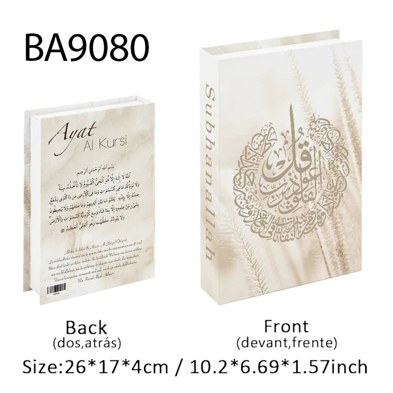 Islamic Decorative Books Kaaba Mosque Luxury Fake Book Storage Box Interior Decoration Coffee Table Bedroom Ornaments Room Decor