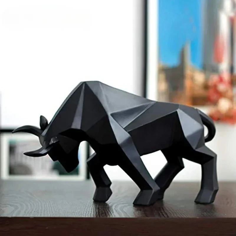 Ornements de taureau en résine, style nordique moderne et simple, artisanat de décoration créatif pour la maison, bureau, étude, statue de vache, figurine animale