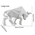 Ornements de taureau en résine, style nordique moderne et simple, artisanat de décoration créatif pour la maison, bureau, étude, statue de vache, figurine animale