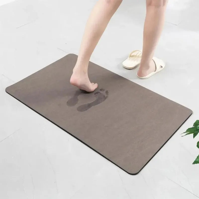 Tapis de sol d'été simple de couleur unie en diatomite antidérapant pour cuisine, entrée, salle de bain, décoration intérieure