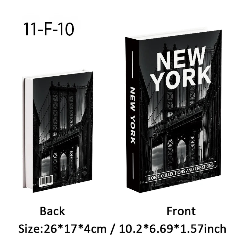 Open Luxury Fake Book Storage Box Home Decor Fashion Paris Decorative Books Interior Decoration Coffee Table Bedroom Ornaments