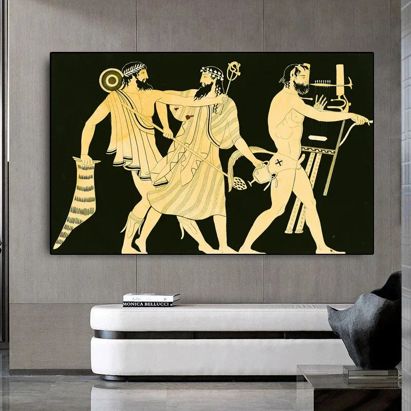 Classic Vintage Wall Art Like Ancient Greek Mythology, Ancient Life, HD Canvas Print Poster. Home Living Room Bedroom Decoration