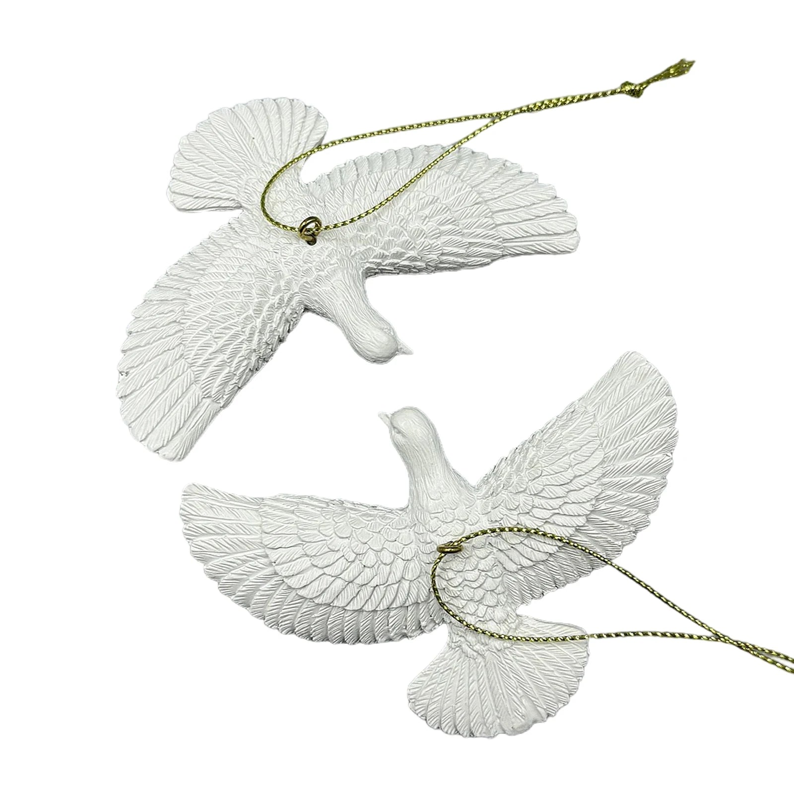 Palomas de la Amistad Estilo - Adorno Navideño de Resina de Solo en Casa 2 Adornos para Árbol de Navidad con Palomas - El Mejor Regalo para Alguien Especial