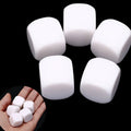 Lot de 10 dés blancs de 20 x 20 mm à 4 faces aux coins arrondis pour jeu de puzzle