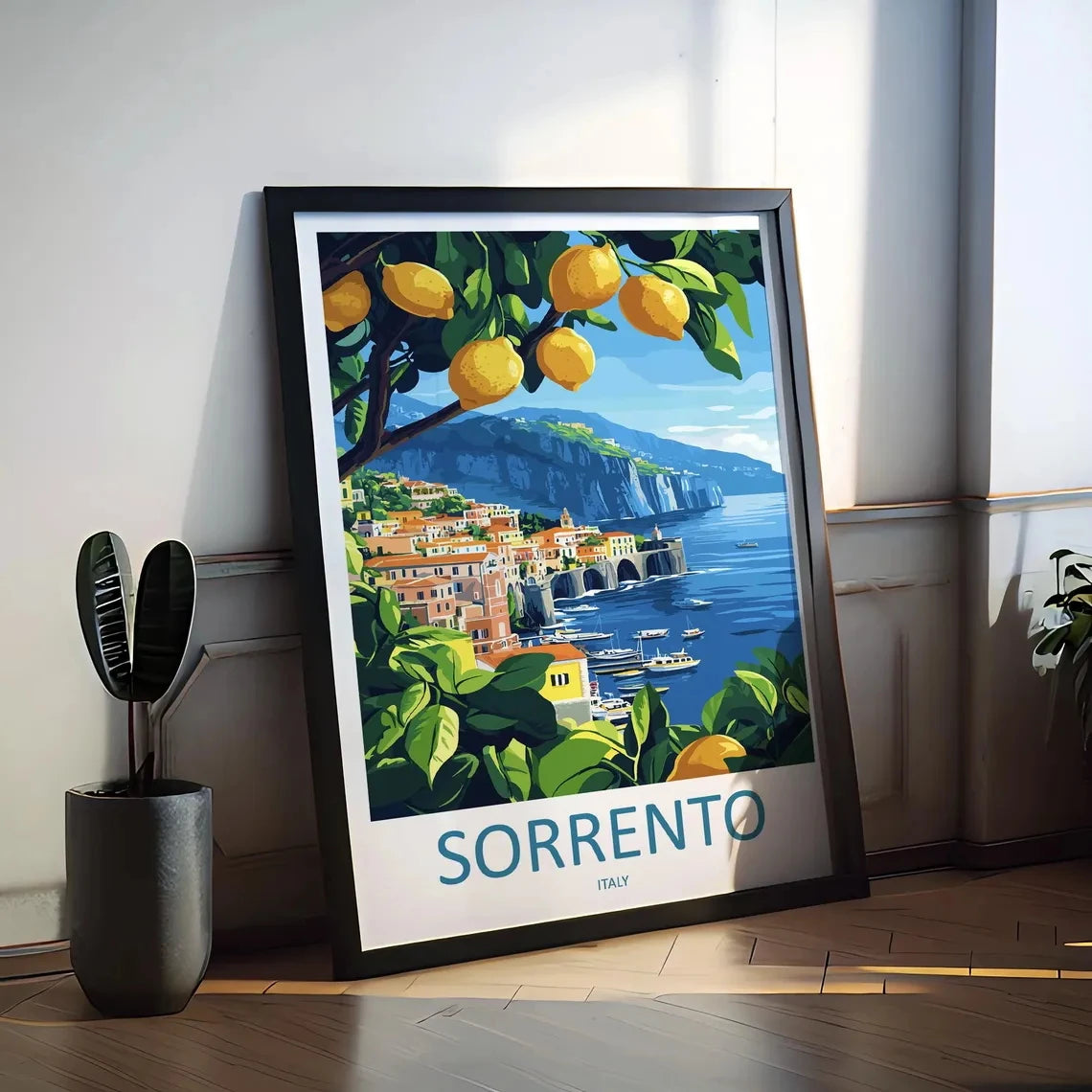 Sorrento Citronnier Citron Fruit Mur Art Impressions Toile Peinture Affiche Image Pour Salon Chambre Décoration Intérieure