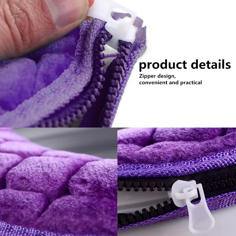 Funda de Asiento de Inodoro de Baño Suave de Invierno Cálido Cojín de Peluche en Forma de O Lavable Suministros para el Hogar 37cm×44cm