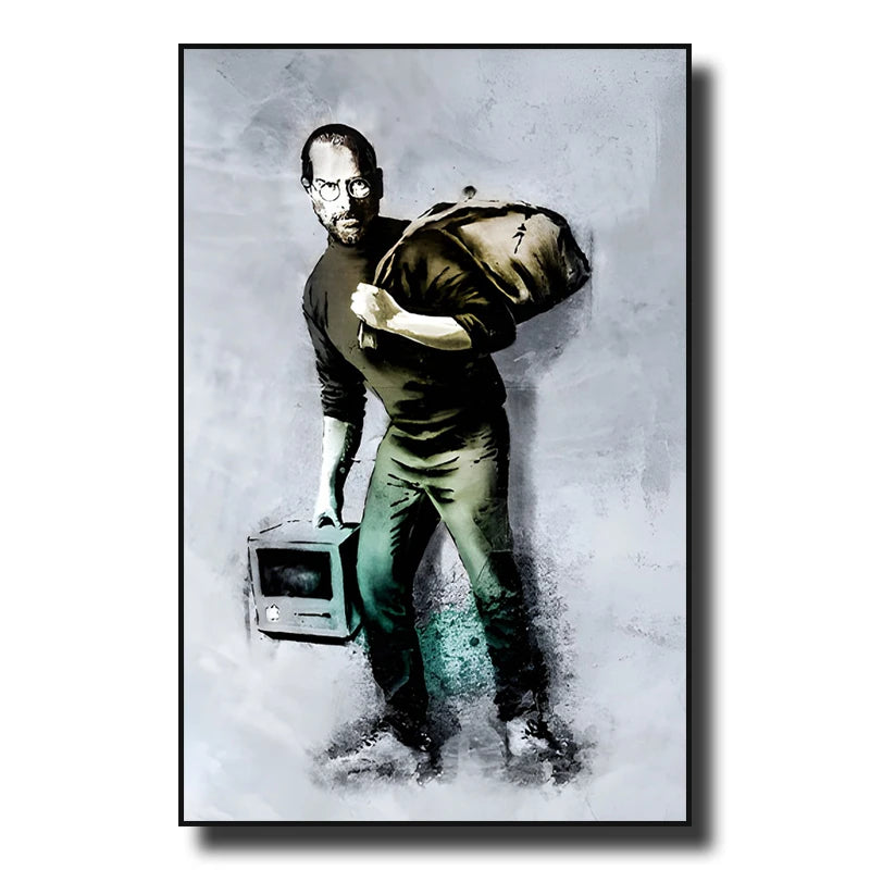 Banksy Street Graffiti Decorative Canvas Painting Girl with Balloon Art Poster Abstract Figure Mural Room Wall Decoration Prints